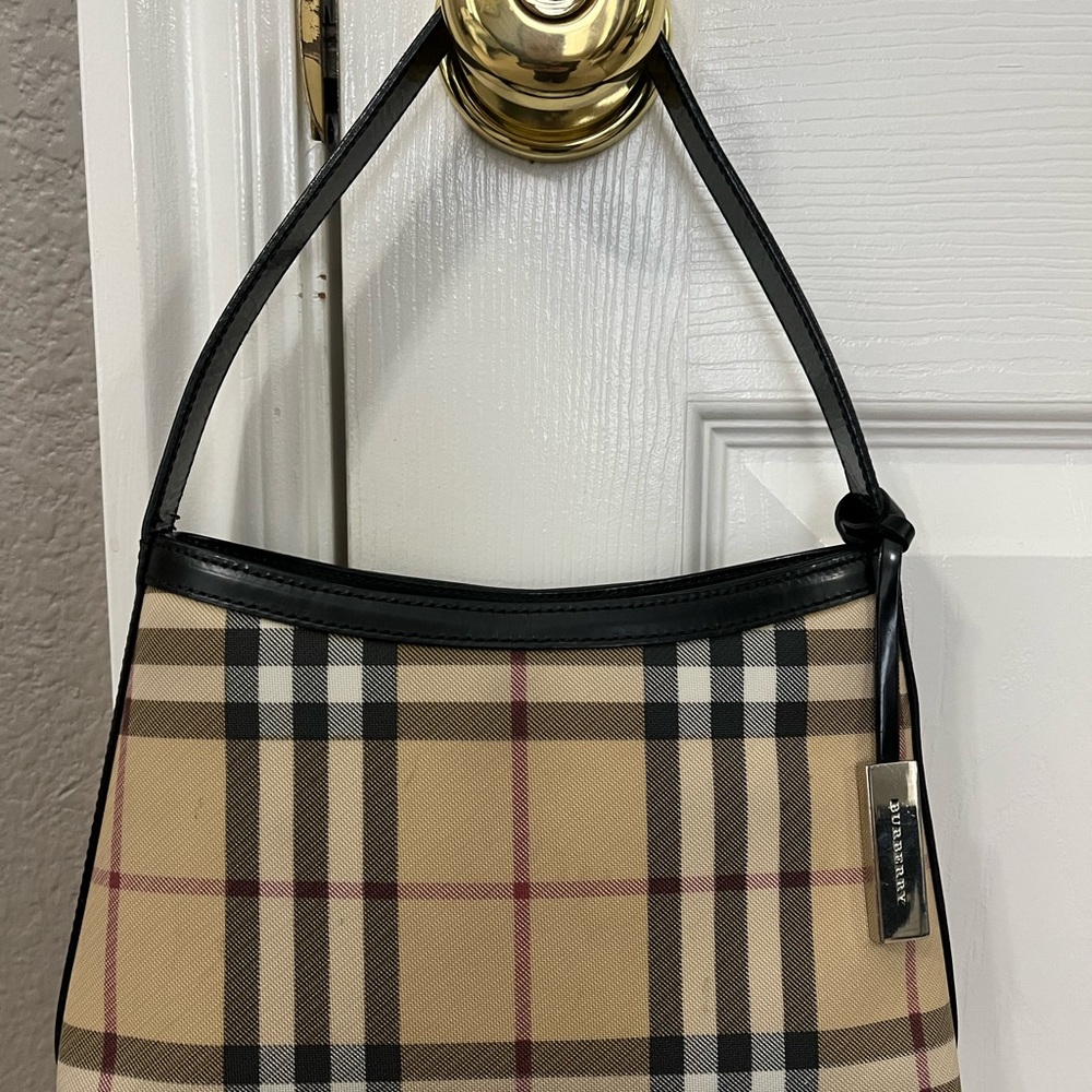 Nova check mini  Burberry handbag, 9x6, made in Italy. Authentic!